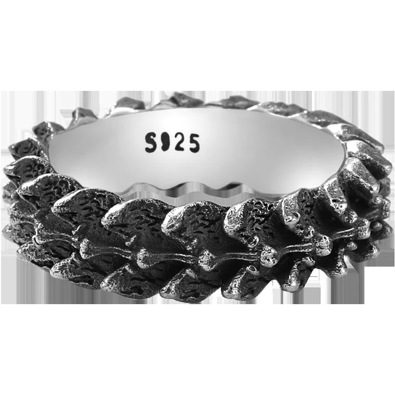 Chrome Hearts QEENKISS 925 Sterling Silver Ring for Men Male Vintage Adjustable Dragon Scale Ring Fine Jewelries Wholesale Party Gift RG6709 Dragon Silver Silver Punk Biker Jewelry