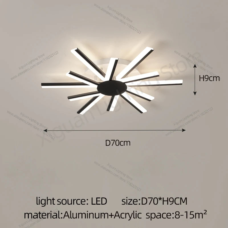 Lucide LED Ceiling Light Living Room Flower Shape Chandelier Dining Room Bedroom Ceiling Pendant Light Nordic Design Home Decoration