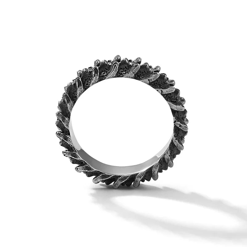 Chrome Hearts QEENKISS 925 Sterling Silver Ring for Men Male Vintage Adjustable Dragon Scale Ring Fine Jewelries Wholesale Party Gift RG6709 Dragon Silver Silver Punk Biker Jewelry