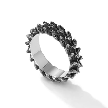 Chrome Hearts QEENKISS 925 Sterling Silver Ring for Men Male Vintage Adjustable Dragon Scale Ring Fine Jewelries Wholesale Party Gift RG6709 Dragon Silver Silver Punk Biker Jewelry