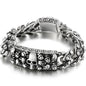 Disturbia Steampunk Rock Skull Bracelet for Men In Waterproof Stainless Steel Skeleton Men's Bracelet Man Bike Jewelry Boys Birthday Gifts Skull Skeleton Steel Stainless Steel Gothic Ring