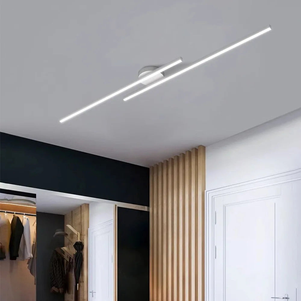 Lindby Long Aluminium Modern LED Ceiling Light Creative Design Ceiling Lamp Indoor Lighting Fixture Hallway Balcony Aisle Office Lustre