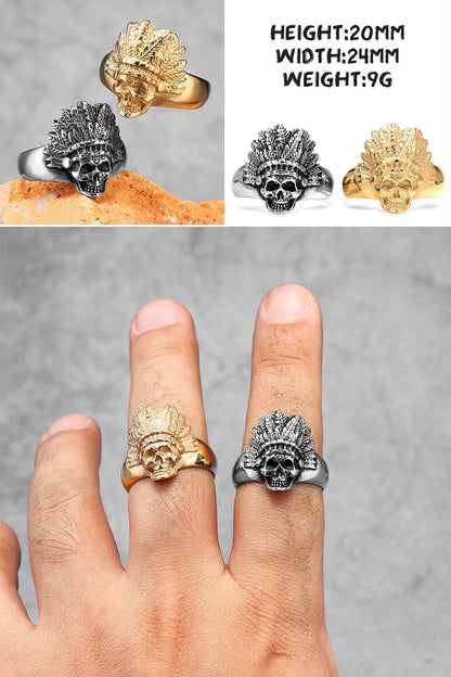 Killstar Vintage Punk Gothic All Skull Head Series Stainless Steel Womens Mens Rings Unique for Biker Jewelry Creativity Gift Wholesale Skull Gothic Steel Stainless Steel