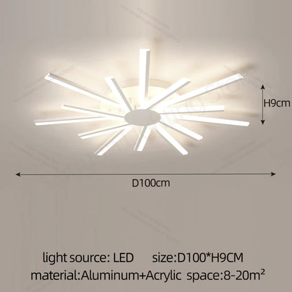 Lucide LED Ceiling Light Living Room Flower Shape Chandelier Dining Room Bedroom Ceiling Pendant Light Nordic Design Home Decoration
