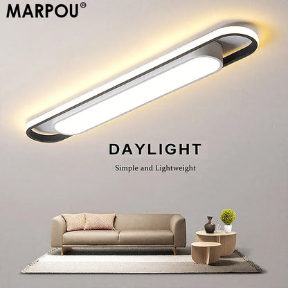 Endon LED Ceiling Light 220V 41CM Rectangular Strip Light Modern Minimalist Home Decor Corridor Light for Stairwells Entrance Balcony