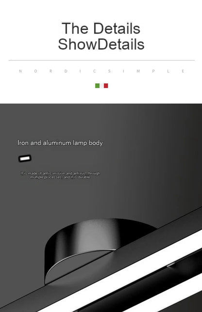 Nora Long Aluminium LED Ceiling Light Modern Creative Design Ceiling Lamp Indoor Lighting Fixture Hallway Balcony Aisle Office Lustre