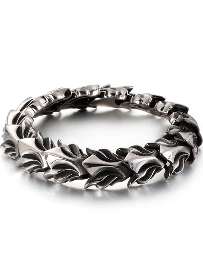 Killstar Cool Matte 316L Stainless Steel Men Bracelet for Man 17MM Width Keel Chain Bracelets Male Men's Male Jewelry 3 Sizes Available Steel Stainless Steel Gothic Ring Punk Biker Jewelry