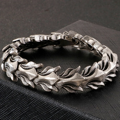 Killstar Cool Matte 316L Stainless Steel Men Bracelet for Man 17MM Width Keel Chain Bracelets Male Men's Male Jewelry 3 Sizes Available Steel Stainless Steel Gothic Ring Punk Biker Jewelry