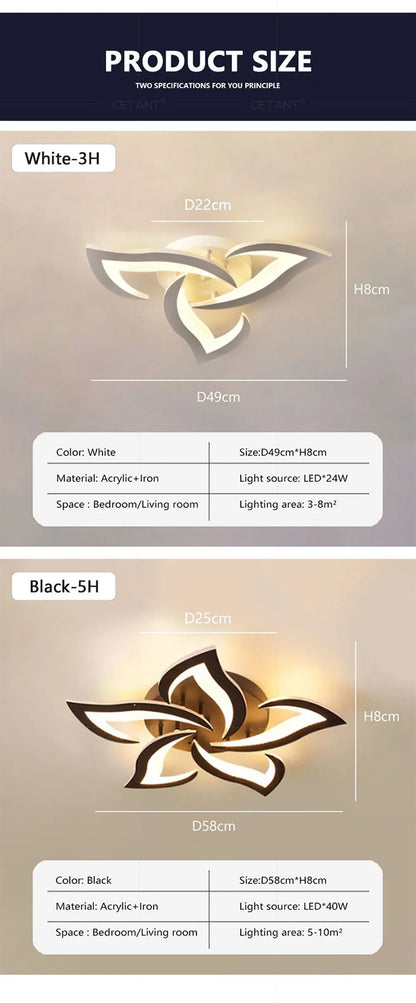 SLV Modern Led Ceiling Light With Creative Petal Design For Decorating Living Rooms Bedrooms Entrances Corridors Balconies Lighting