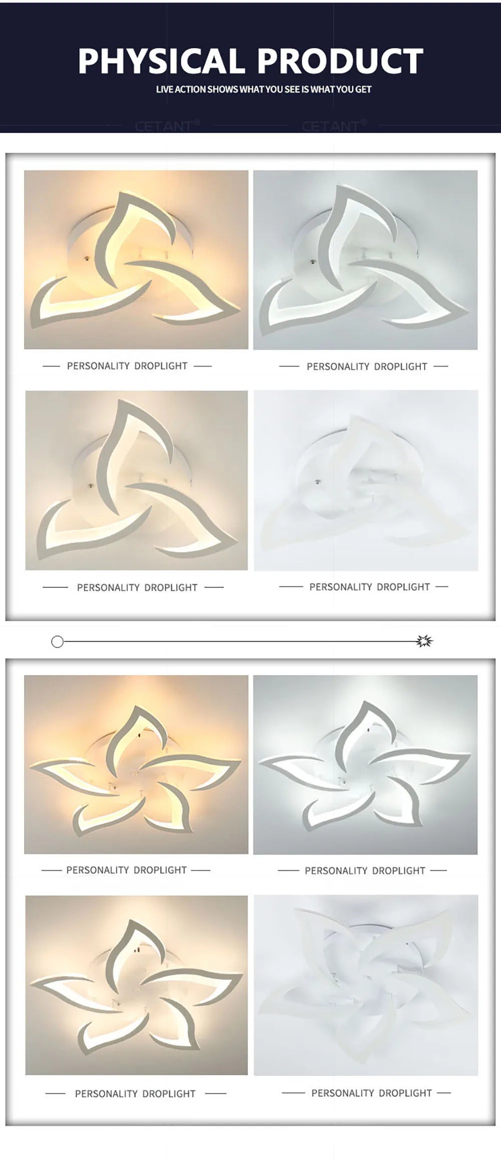 SLV Modern Led Ceiling Light With Creative Petal Design For Decorating Living Rooms Bedrooms Entrances Corridors Balconies Lighting
