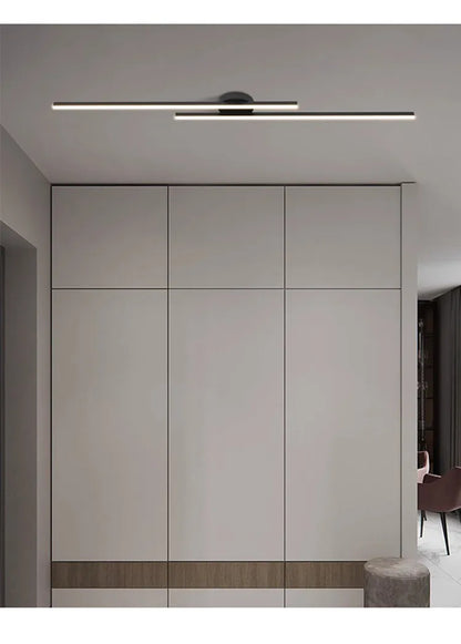 Lindby Long Aluminium Modern LED Ceiling Light Creative Design Ceiling Lamp Indoor Lighting Fixture Hallway Balcony Aisle Office Lustre