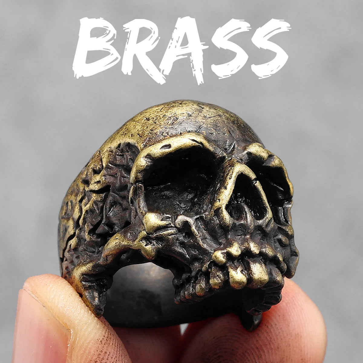 Killstar Vintage Punk Gothic All Skull Head Series Stainless Steel Womens Mens Rings Unique for Biker Jewelry Creativity Gift Wholesale Skull Gothic Steel Stainless Steel