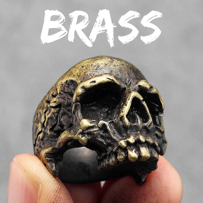 Killstar Vintage Punk Gothic All Skull Head Series Stainless Steel Womens Mens Rings Unique for Biker Jewelry Creativity Gift Wholesale Skull Gothic Steel Stainless Steel