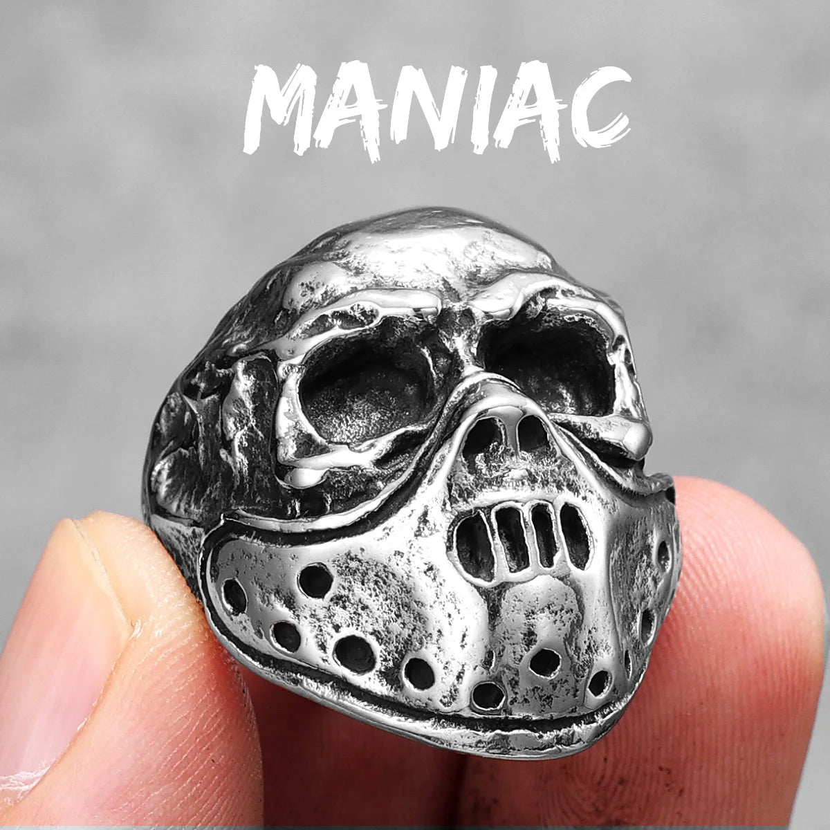 Killstar Vintage Punk Gothic All Skull Head Series Stainless Steel Womens Mens Rings Unique for Biker Jewelry Creativity Gift Wholesale Skull Gothic Steel Stainless Steel