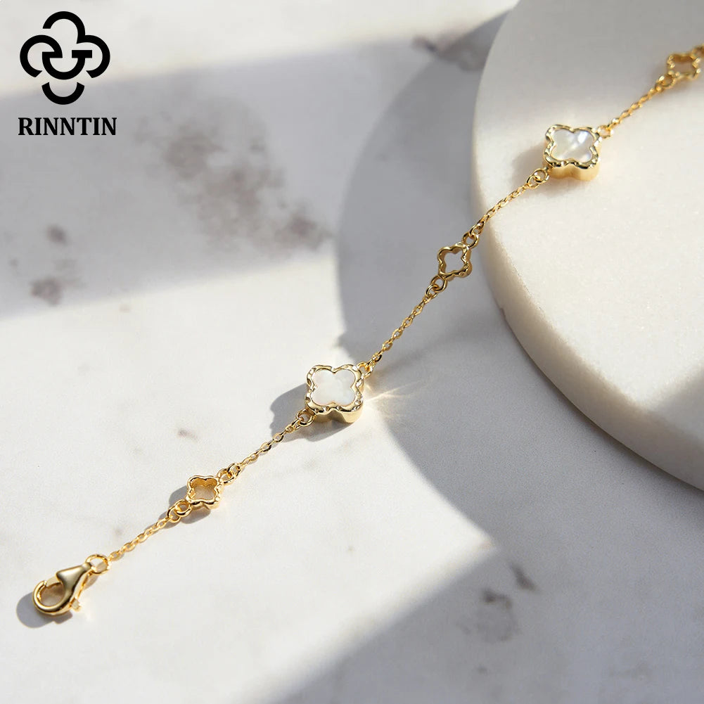 Aurielle 925 Sterling Silver Clover Bracelet