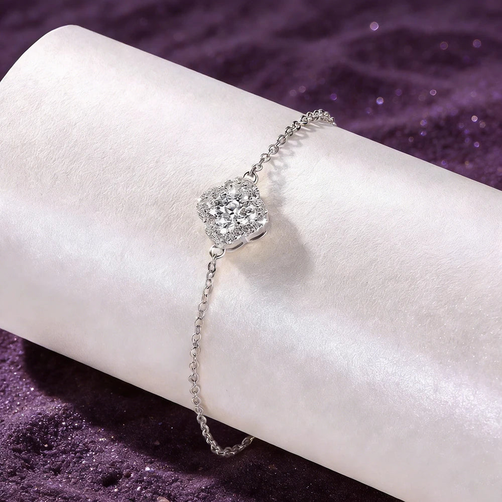 Celestique Moissanite Clover Bracelet