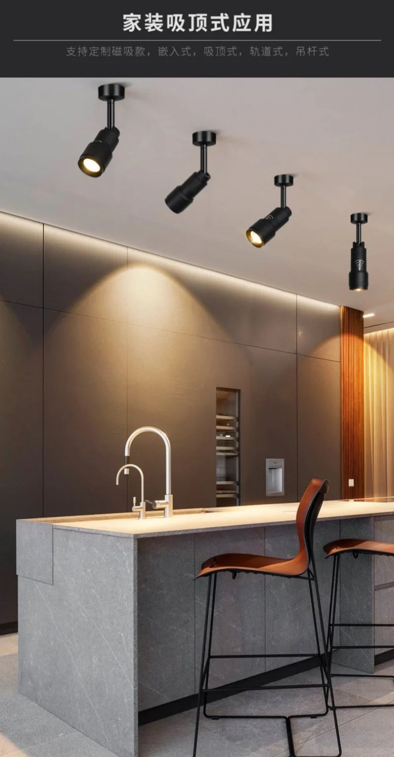 Eglo LED Ceiling Lamp Spot  Zoom 15-60 Degrees COB Downlights Track Light 7W 15W Lights AC220V Led Lights For Room Hotel Bedchamber