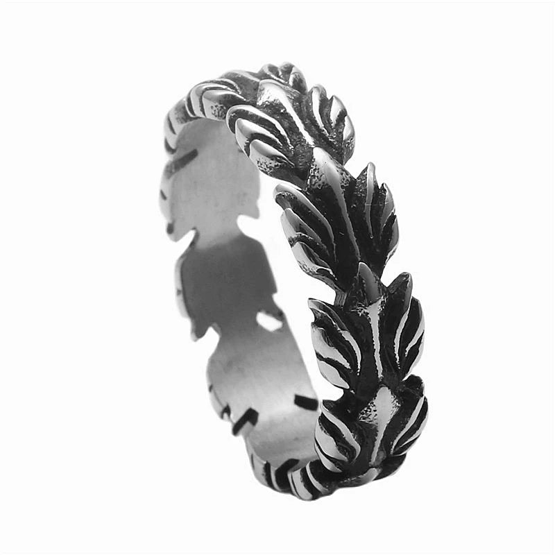 The Great Frog 10MM Wide Nordic Viking Celtic Rings Stainless Steel Punk Fashion Viking Trinity Ring for Men Women Amulet Jewelry Wholesale Steel Stainless Steel