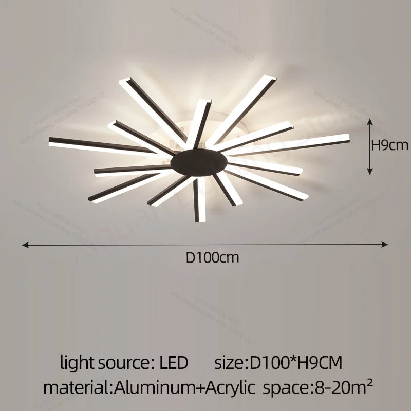 Lucide LED Ceiling Light Living Room Flower Shape Chandelier Dining Room Bedroom Ceiling Pendant Light Nordic Design Home Decoration
