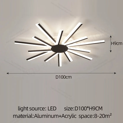 Lucide LED Ceiling Light Living Room Flower Shape Chandelier Dining Room Bedroom Ceiling Pendant Light Nordic Design Home Decoration
