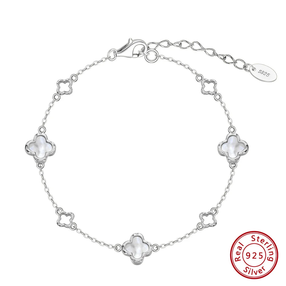 Aurielle 925 Sterling Silver Clover Bracelet