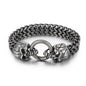 Disturbia Steampunk Rock Skull Bracelet for Men In Waterproof Stainless Steel Skeleton Men's Bracelet Man Bike Jewelry Boys Birthday Gifts Skull Skeleton Steel Stainless Steel Gothic Ring