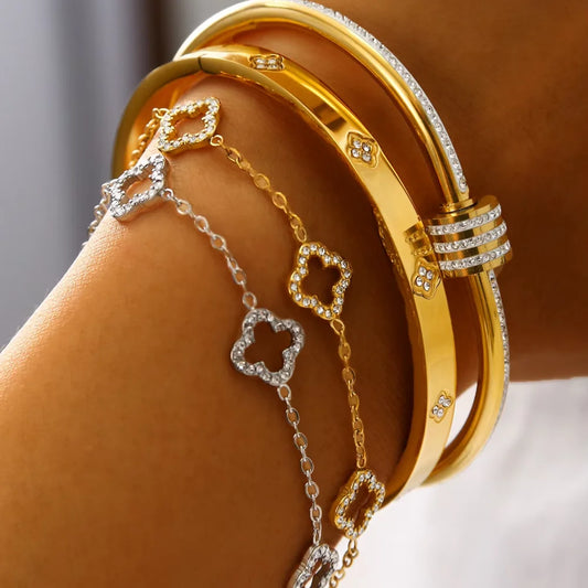 Celestique Zircon Clover Bracelet