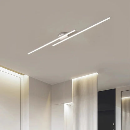 Lindby Long Aluminium Modern LED Ceiling Light Creative Design Ceiling Lamp Indoor Lighting Fixture Hallway Balcony Aisle Office Lustre