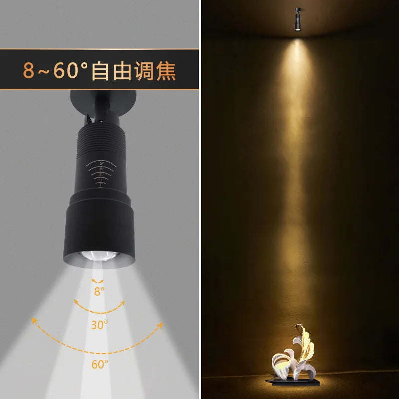 Eglo LED Ceiling Lamp Spot  Zoom 15-60 Degrees COB Downlights Track Light 7W 15W Lights AC220V Led Lights For Room Hotel Bedchamber