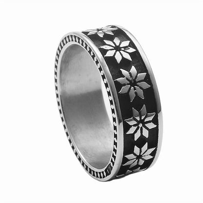 The Great Frog 10MM Wide Nordic Viking Celtic Rings Stainless Steel Punk Fashion Viking Trinity Ring for Men Women Amulet Jewelry Wholesale Steel Stainless Steel