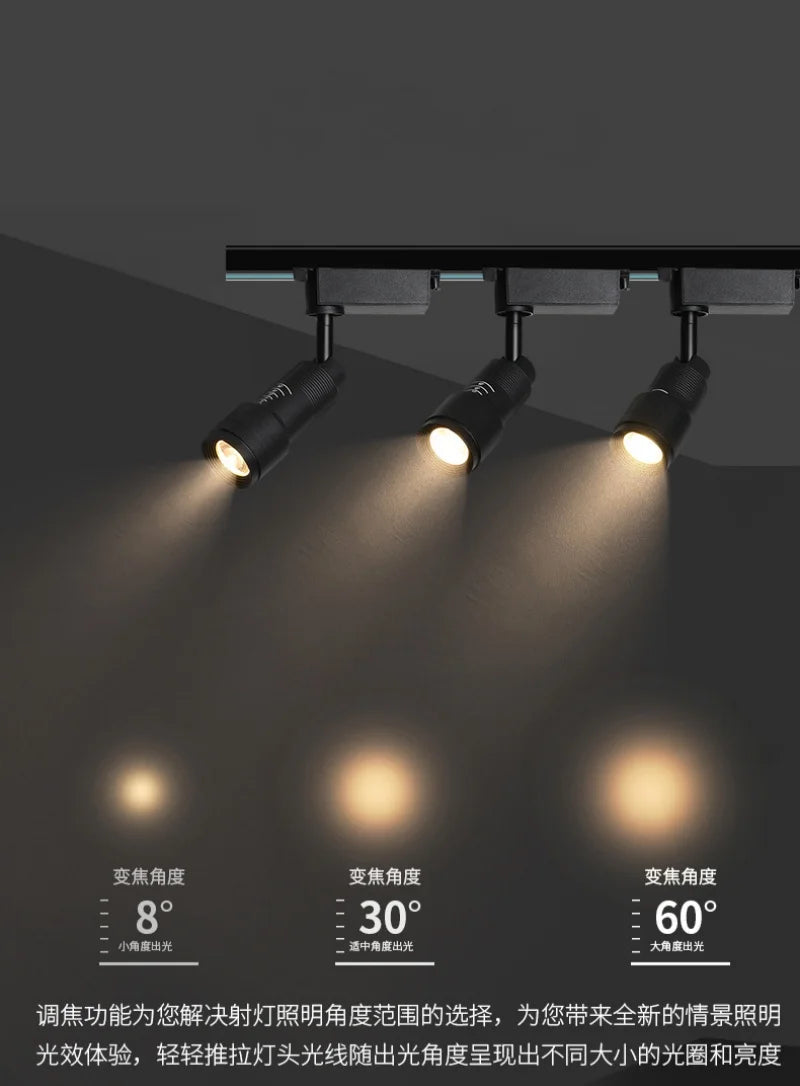 Eglo LED Ceiling Lamp Spot  Zoom 15-60 Degrees COB Downlights Track Light 7W 15W Lights AC220V Led Lights For Room Hotel Bedchamber