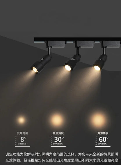 Eglo LED Ceiling Lamp Spot  Zoom 15-60 Degrees COB Downlights Track Light 7W 15W Lights AC220V Led Lights For Room Hotel Bedchamber