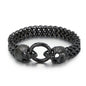 Disturbia Steampunk Rock Skull Bracelet for Men In Waterproof Stainless Steel Skeleton Men's Bracelet Man Bike Jewelry Boys Birthday Gifts Skull Skeleton Steel Stainless Steel Gothic Ring