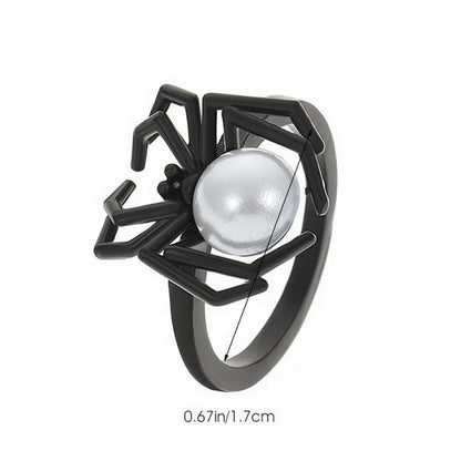 Killstar Gothic Punk Irregular Spider Opening Ring Women Men Fashion Zircon Black Crystal Dark Animal Ring Hip Hop Party Finger Jewelry Gothic Black