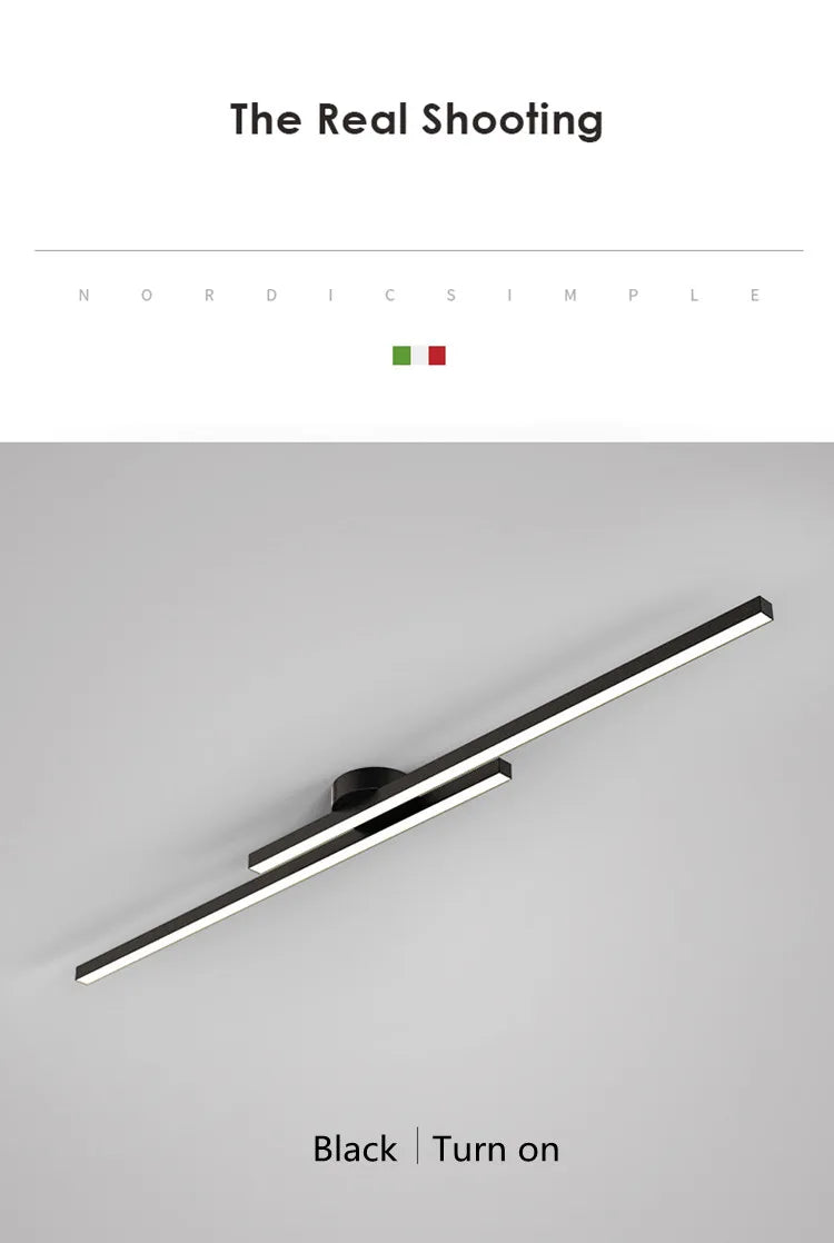 Lindby Long Aluminium Modern LED Ceiling Light Creative Design Ceiling Lamp Indoor Lighting Fixture Hallway Balcony Aisle Office Lustre