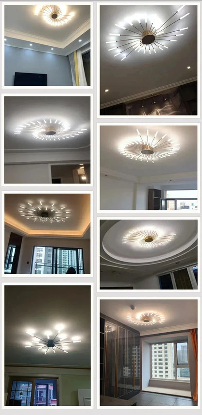Eglo Modern LED Ceiling Lamp Living Room Dining Bedroom Ceiling Chandelier Lights Nordic Fireworks Design Home Decor Indoor Lighting