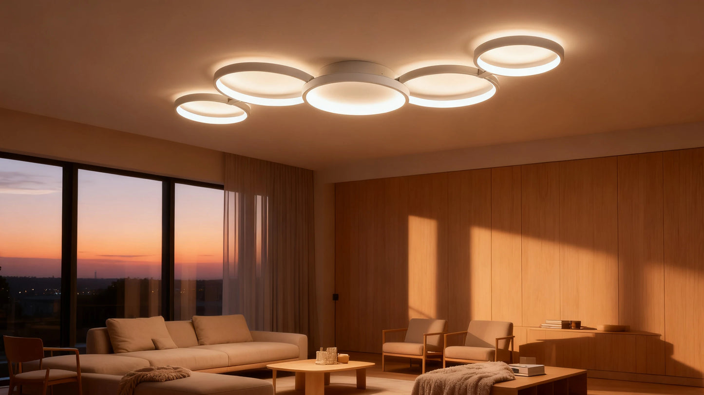 Lindby Led Ceiling Light 110V-220V 3 Colors App Bluetooth Dimming Modern Creativity Remote Control Living Room Bedroom Lamp