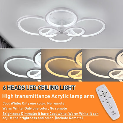 Nordlux Led Ceiling Light Modern Home Decor Lighting Flush Mounted Lustre White Acrylic Chandelier Fixture Bedroom Dining Living Room