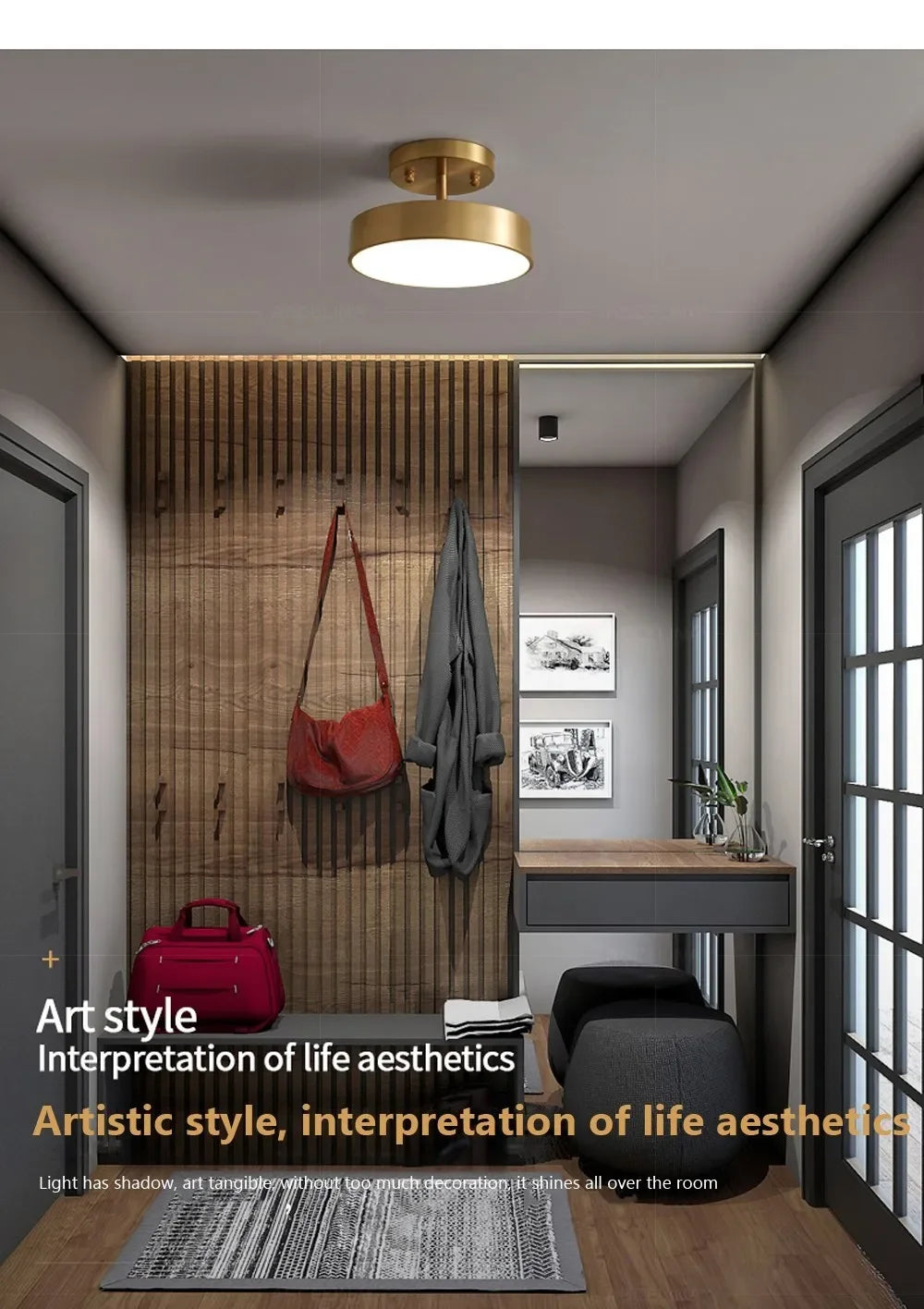 Flos Modern LED Ceiling Light White Light For Living Room Bedroom Hallway Office Balcony Dining Room Hotel Apartments Indoor Lighting
