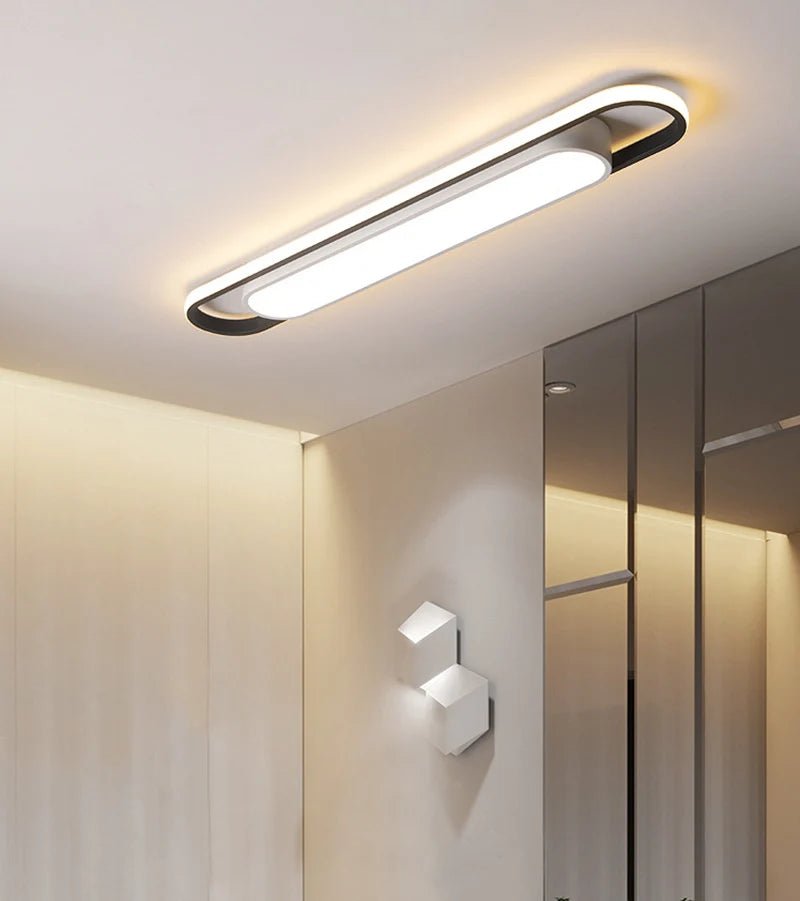 Eglo Hot Sale Led Ceiling Light Rectangular For Kitchen Aisle Home Decor Chandelier Dining Table Long Strip Lamp Modern Ceiling Lam