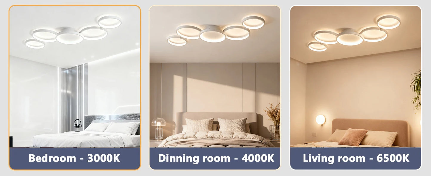 Lindby Led Ceiling Light 110V-220V 3 Colors App Bluetooth Dimming Modern Creativity Remote Control Living Room Bedroom Lamp