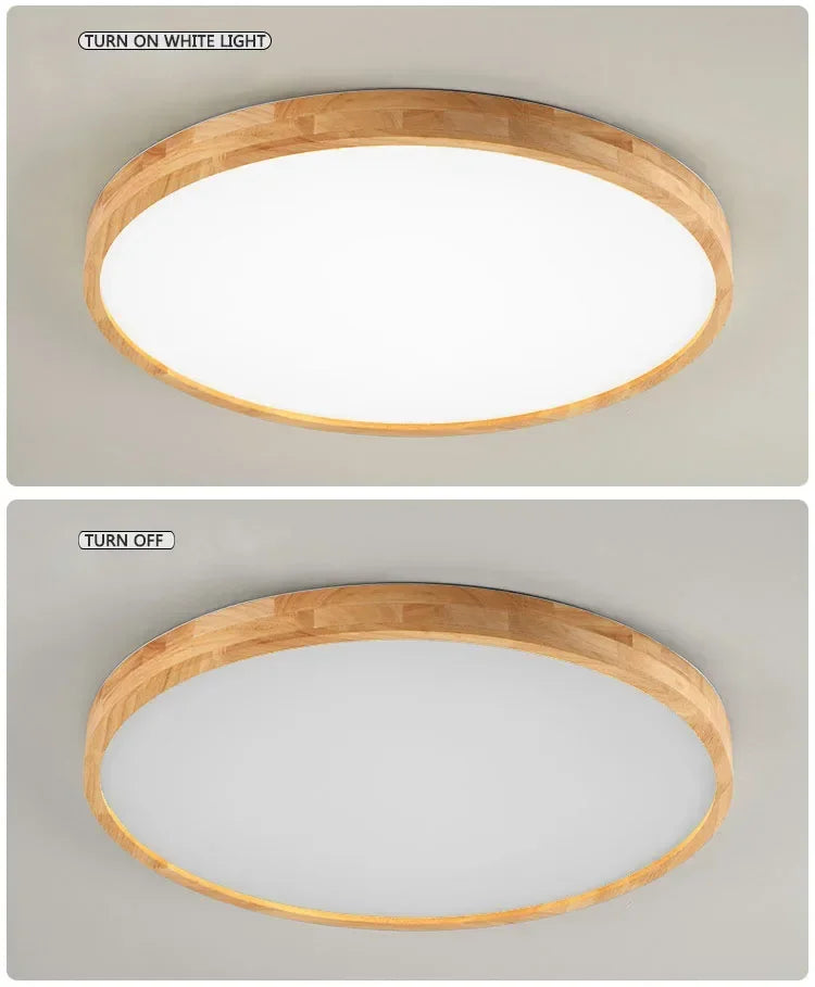 Endon Led Wooden Ceiling Lamps Living Room Bedroom Entrance Ceiling Lighting Room Decor Round High 7Cm Modern Ceiling Light Fixture