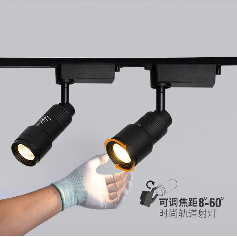 Eglo LED Ceiling Lamp Spot  Zoom 15-60 Degrees COB Downlights Track Light 7W 15W Lights AC220V Led Lights For Room Hotel Bedchamber