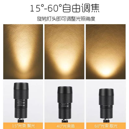 Eglo LED Ceiling Lamp Spot  Zoom 15-60 Degrees COB Downlights Track Light 7W 15W Lights AC220V Led Lights For Room Hotel Bedchamber