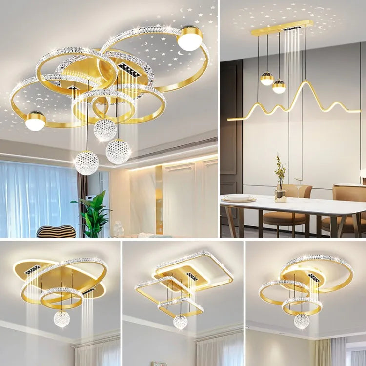 Gubi Modern LED Ceiling Light for Living Room Decor Pendant Light Interior Decoration Ceiling Luxury Chandelier Restaurant Lamp Villa