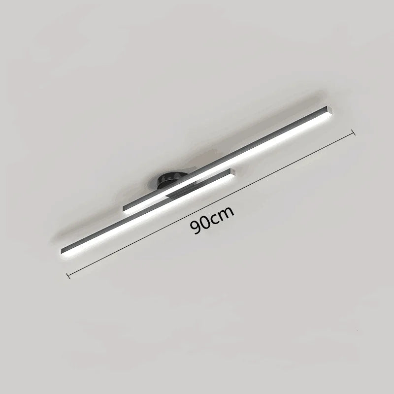 Lindby Long Aluminium Modern LED Ceiling Light Creative Design Ceiling Lamp Indoor Lighting Fixture Hallway Balcony Aisle Office Lustre