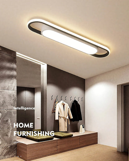 Endon LED Ceiling Light 220V 41CM Rectangular Strip Light Modern Minimalist Home Decor Corridor Light for Stairwells Entrance Balcony