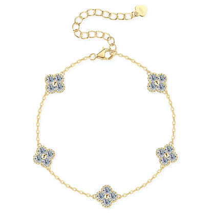 Élanor Jewels Moissanite Clover Bracelet