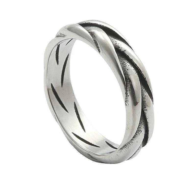 The Great Frog 10MM Wide Nordic Viking Celtic Rings Stainless Steel Punk Fashion Viking Trinity Ring for Men Women Amulet Jewelry Wholesale Steel Stainless Steel