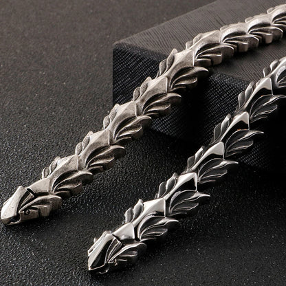 Killstar Cool Matte 316L Stainless Steel Men Bracelet for Man 17MM Width Keel Chain Bracelets Male Men's Male Jewelry 3 Sizes Available Steel Stainless Steel Gothic Ring Punk Biker Jewelry